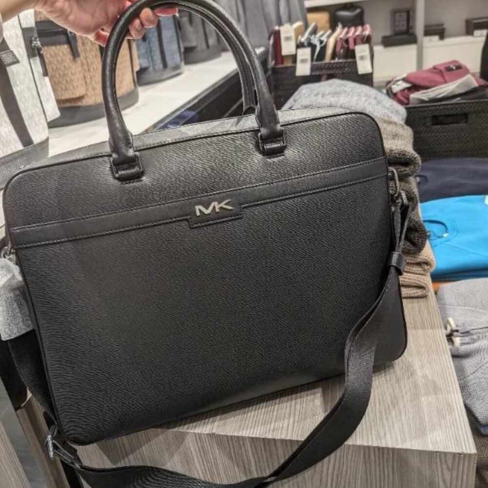 NWT Michael Kors Black Men's Briefcase Bag - Picture 2 of 3
